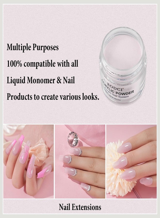 EODCI Glitter Pink Acrylic Powder - 56g/2oz Acrylic Nail Cover Powder for Nail Extension, Professional Nail Design, Sculpting, and Nail Building - Salon-Quality Acrylic Nail Supplies - Image 4